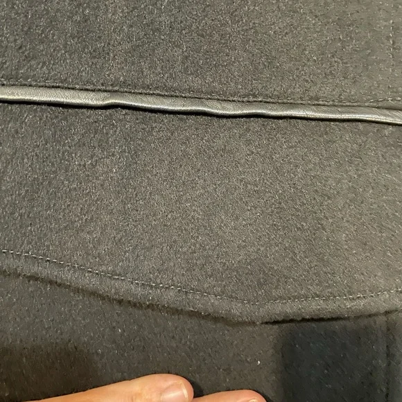 Ermenegildo Zegna wool and cashmere blend jacket - lamb skin leather details.